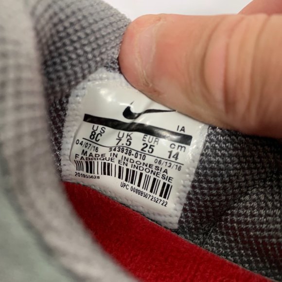 Nike Dynamo Free Kids / Infant Shoes Size US8C UK7.5 Grey Sneakers 343938-010 - Picture 6 of 7